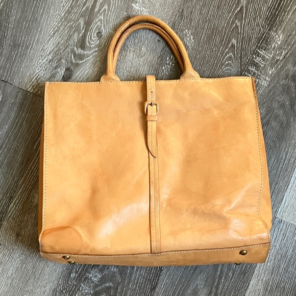 Fossil tan leather tote bag - Picture 5 of 17